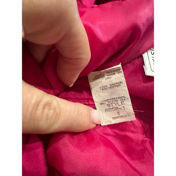 Vintage Victor Costa Gown Pink Formal Prom Bridal Cocktail Dress - Picture 11 of 12